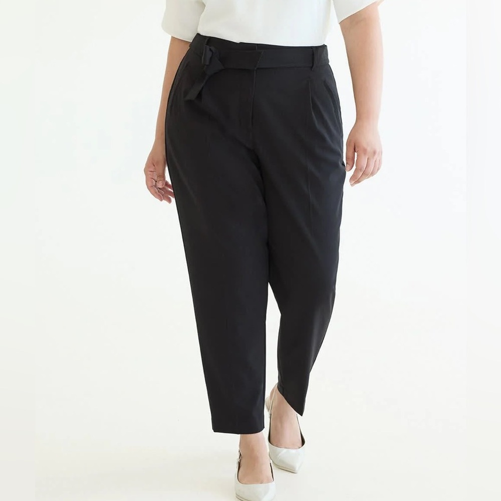 Reitmans The Timeless Belted Tapered High-Rise Pants Curvy Fit Size 22 - Picture 1 of 4